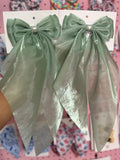 Coquette Seafoam Green Long Bow