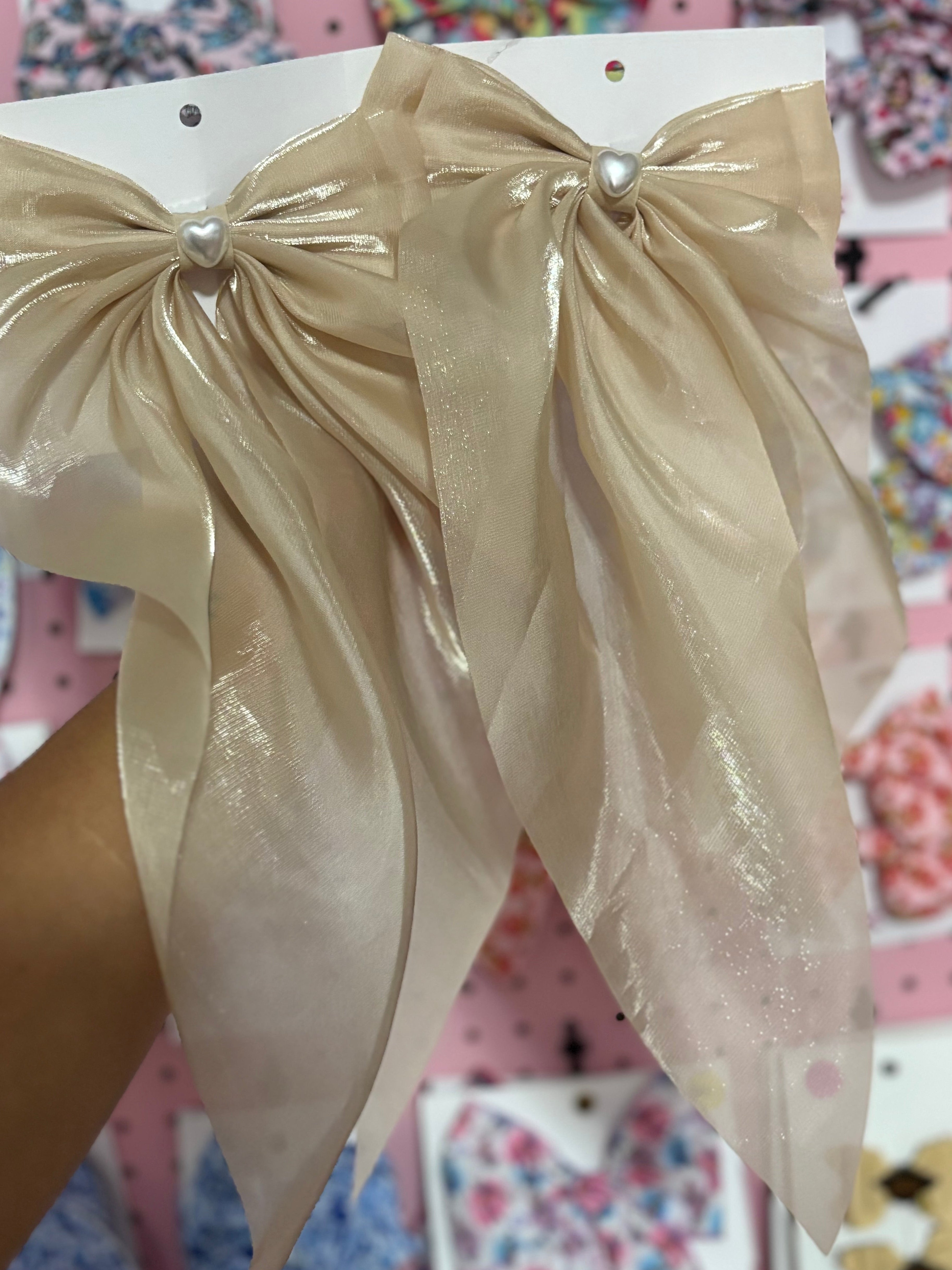 Coquette Beige Long Bow
