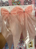 Coquette Light Coral Long Bow