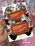 Wrangler Inspired Cow 4”in Oversized Pigtails