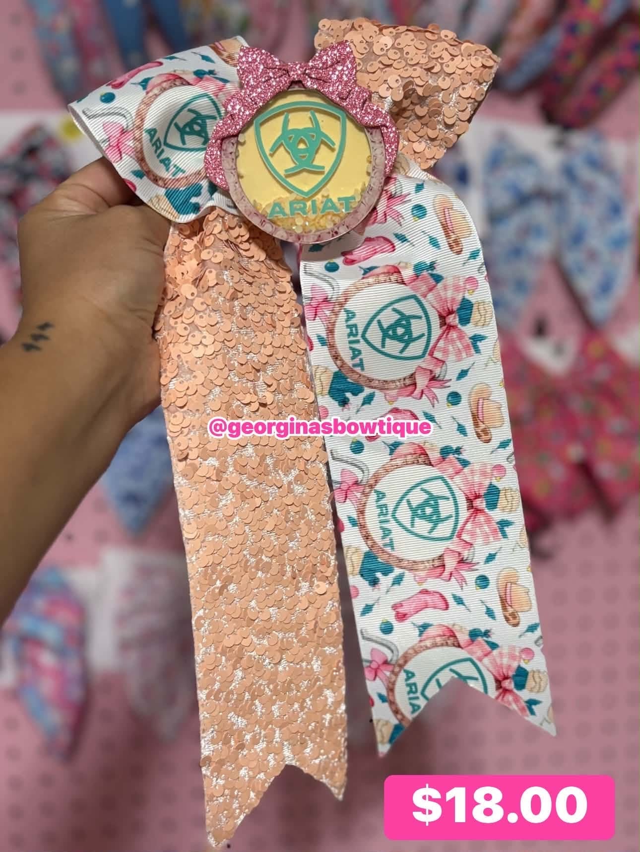 Ariat Inspired Peach Cheer Bow