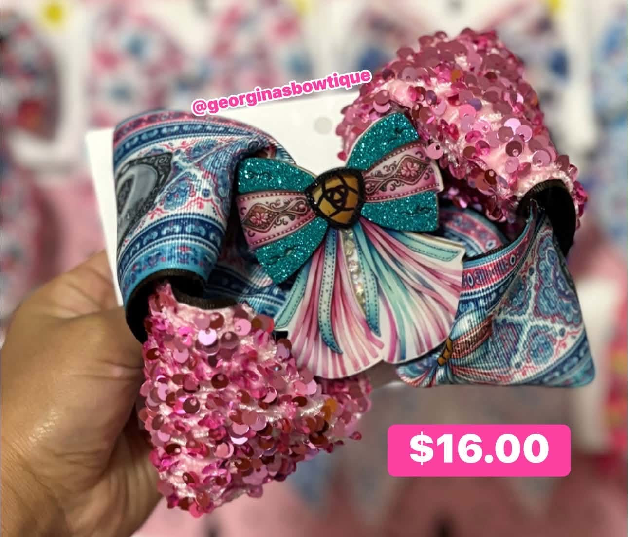 Ariat Inspired Fuschia 5”in Double Boutique Bow