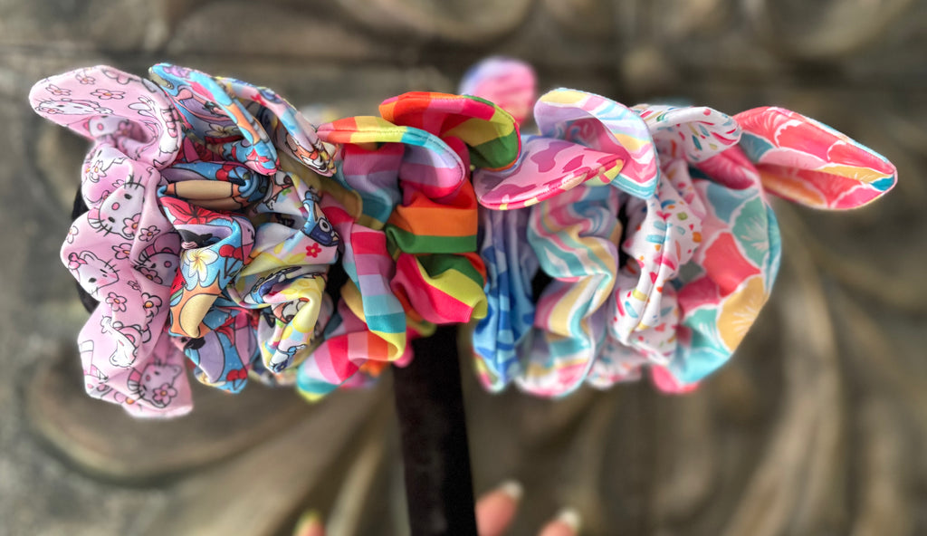Print Designs Knotted Scrunchies